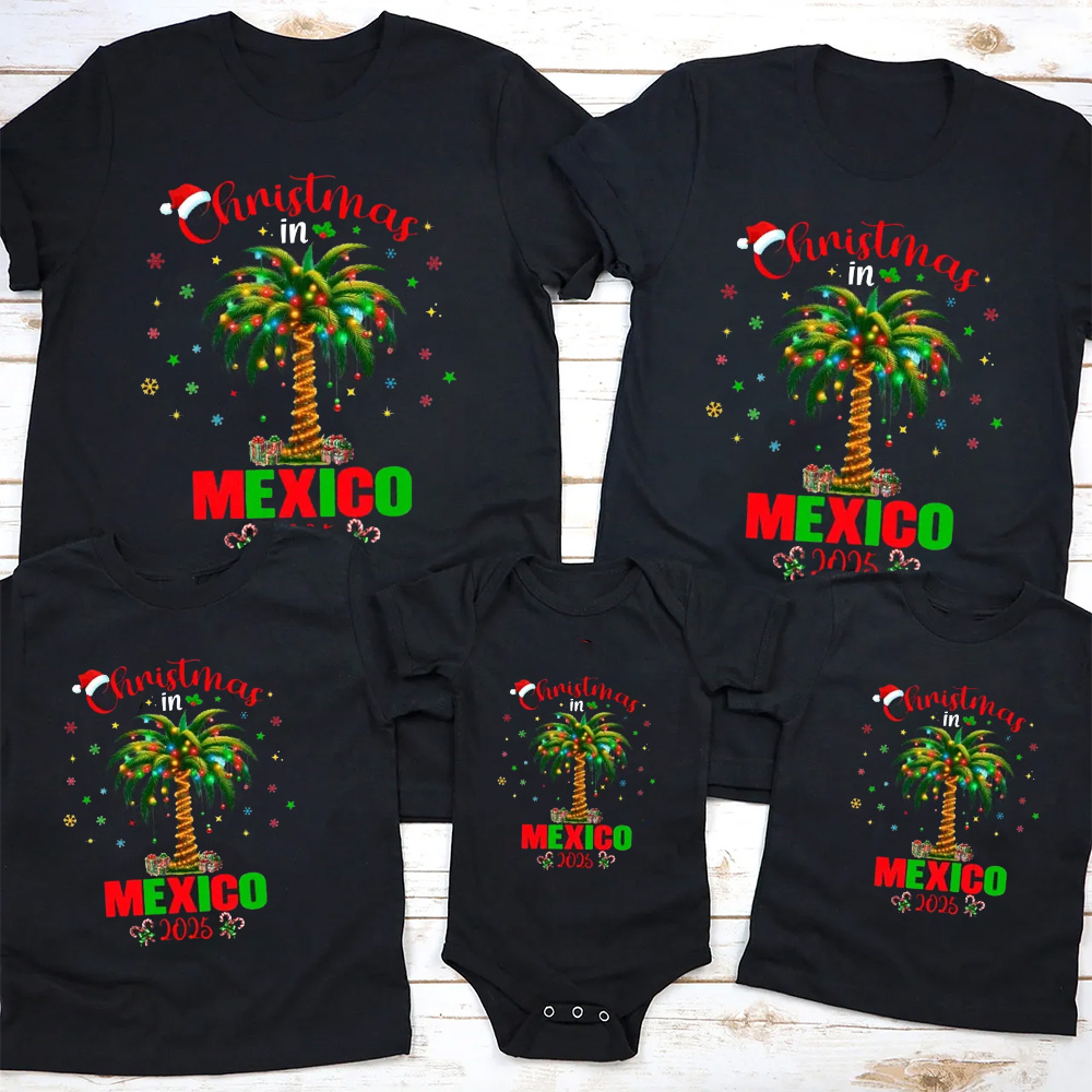 Personalized Christmas Trip 2025 Family Matching T-Shirts