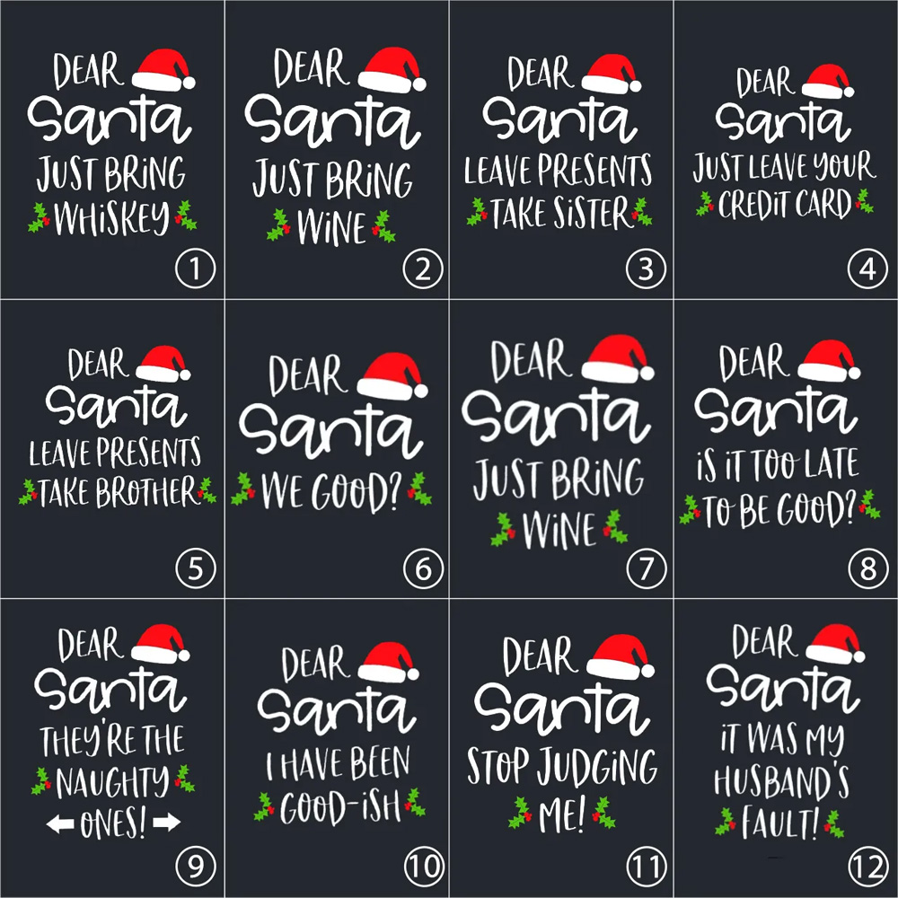 Personalized Dear Santa Matching Family T-Shirts For Christmas Party