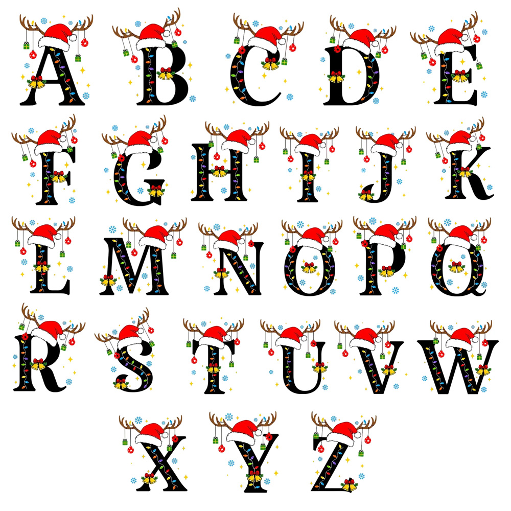 Personalized Alphabet Christmas Name Family Matching Pajamas