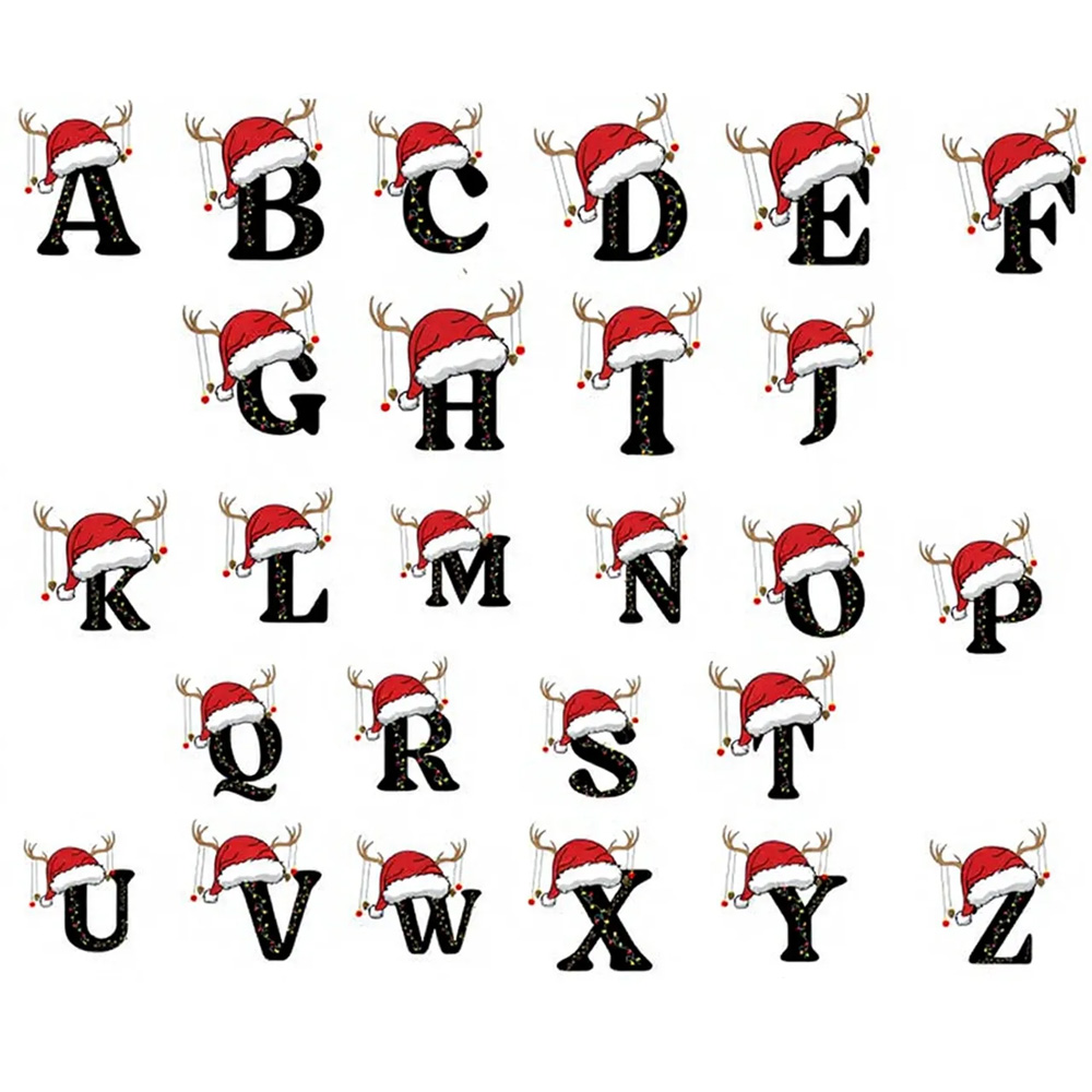 Personalized Holiday Monogrammed Name Family Matching T-Shirts
