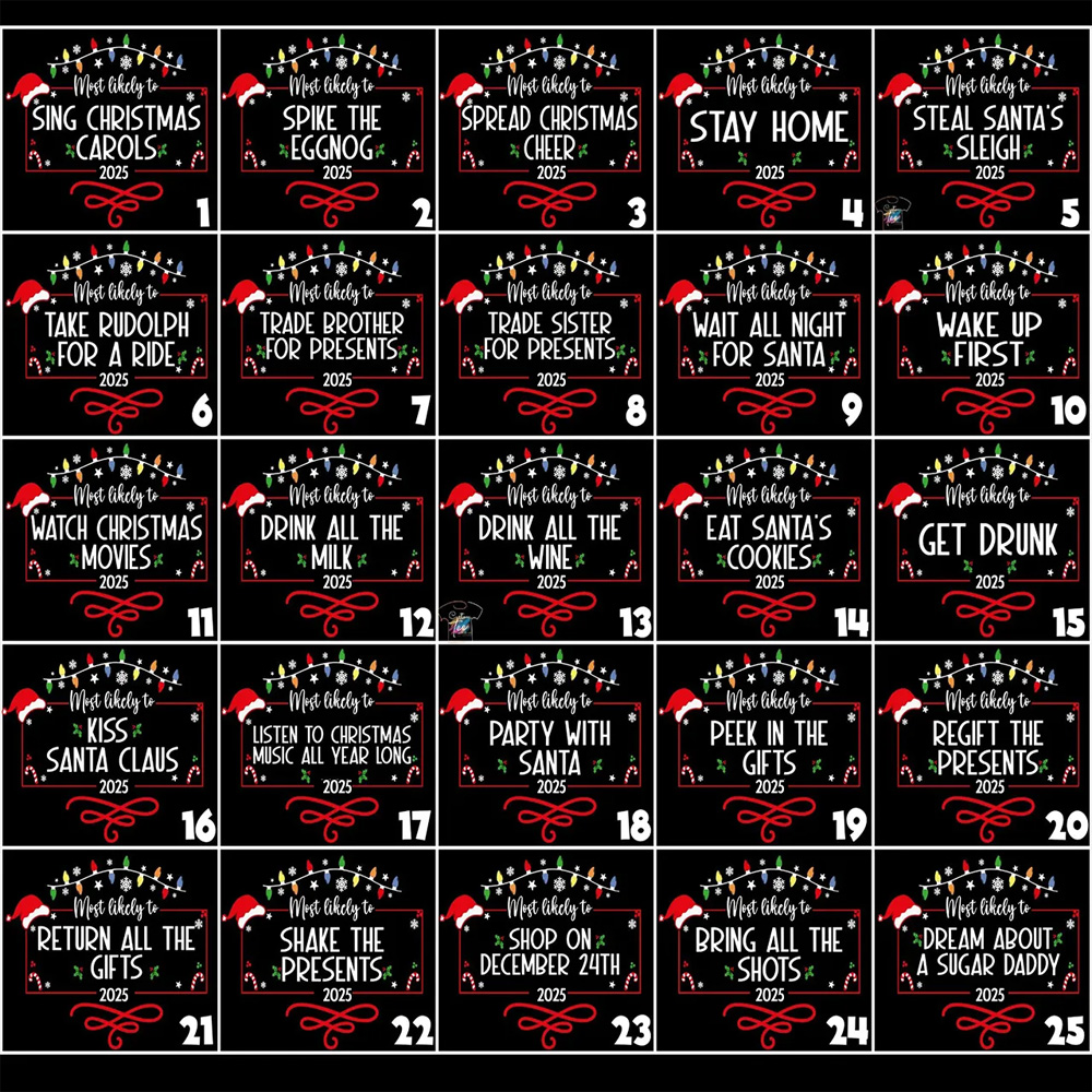 2025 Most Likely To Lanterns Christmas Matching T-Shirts