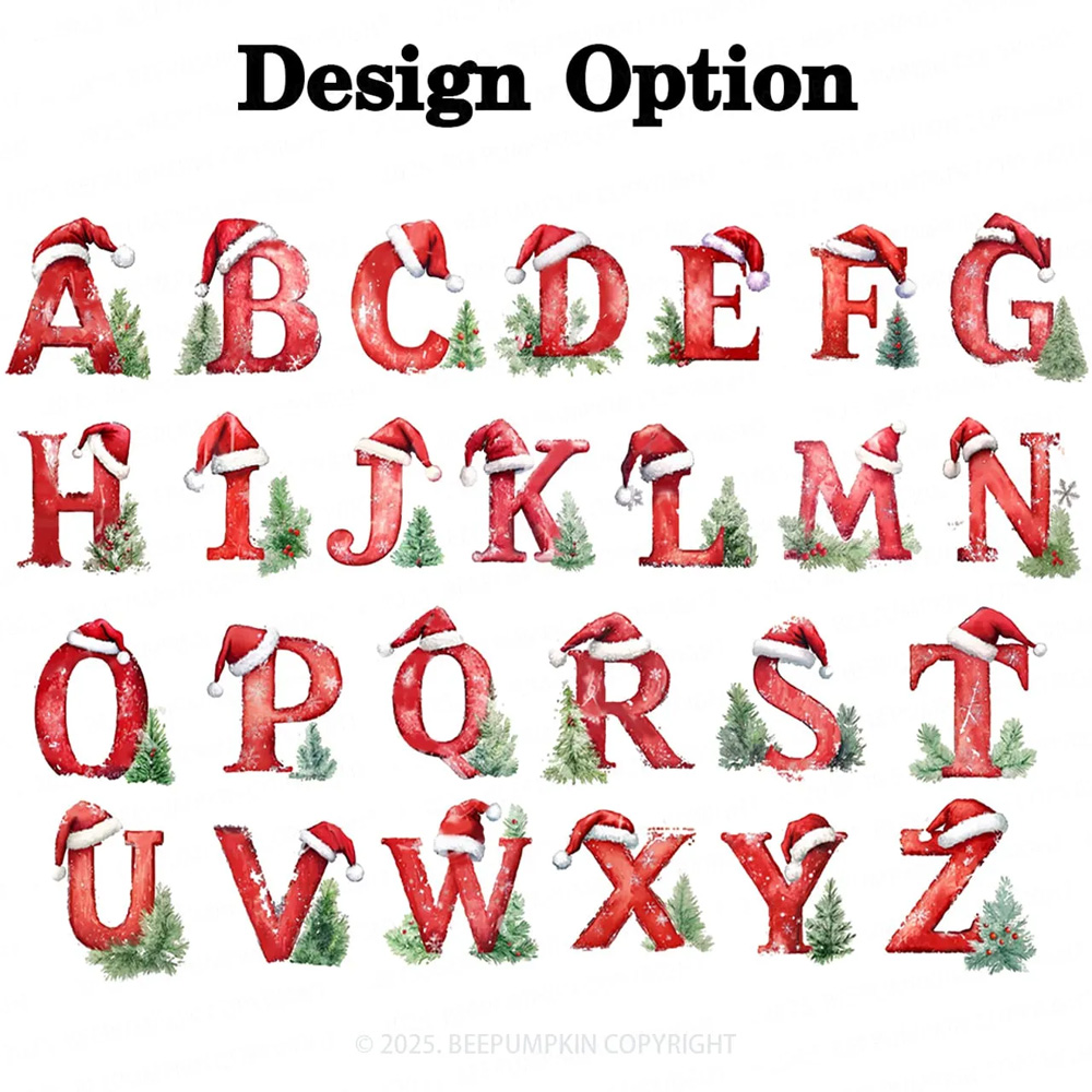 Personalized Winter Wonderland Letters Family Matching Pajamas