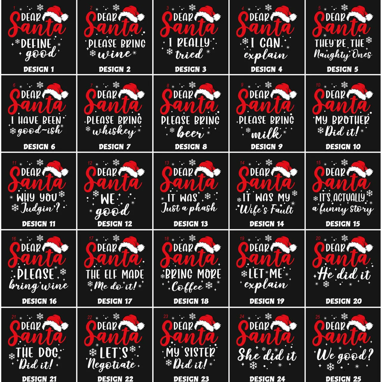 Personalized Dear Santa Group Family Matching Pajamas