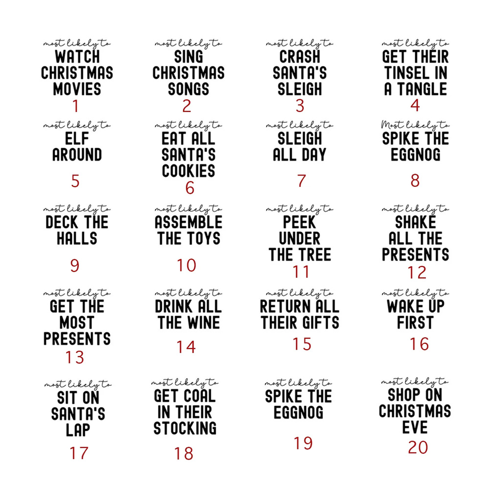 Family Christmas Shirts Most Likely To Funny Party T-shirts