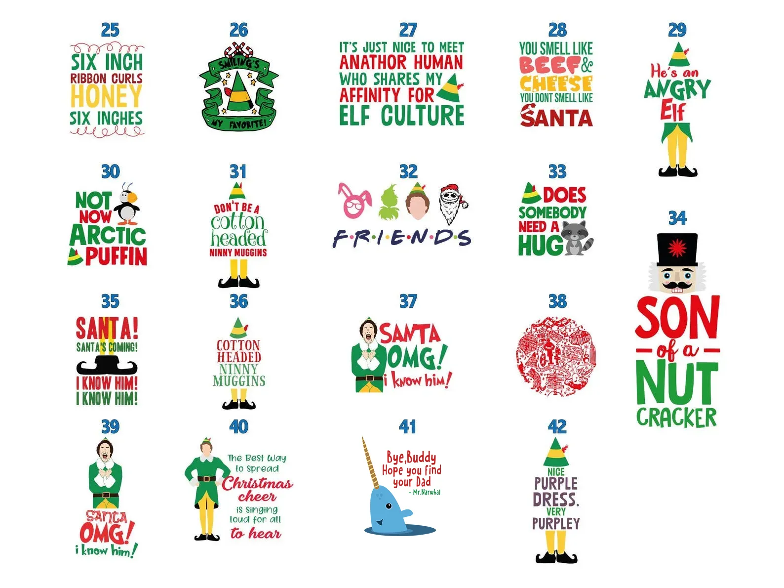 Elf Movie Quote Family Matching T-Shirts
