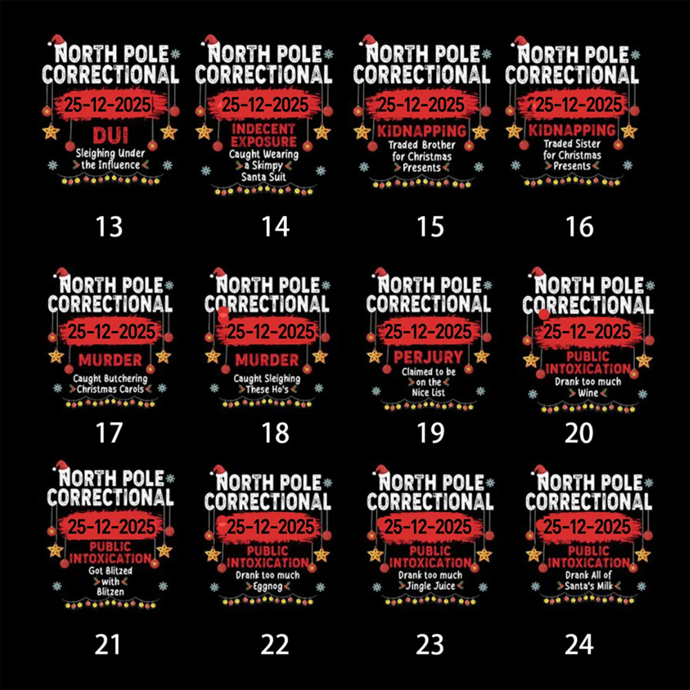 Personalized North Pole Correctional Matching T-Shirts