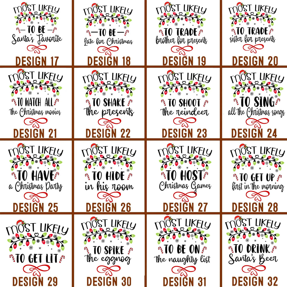 64 Quotes Most Likely And Custom Christmas Family Matching Pajamas