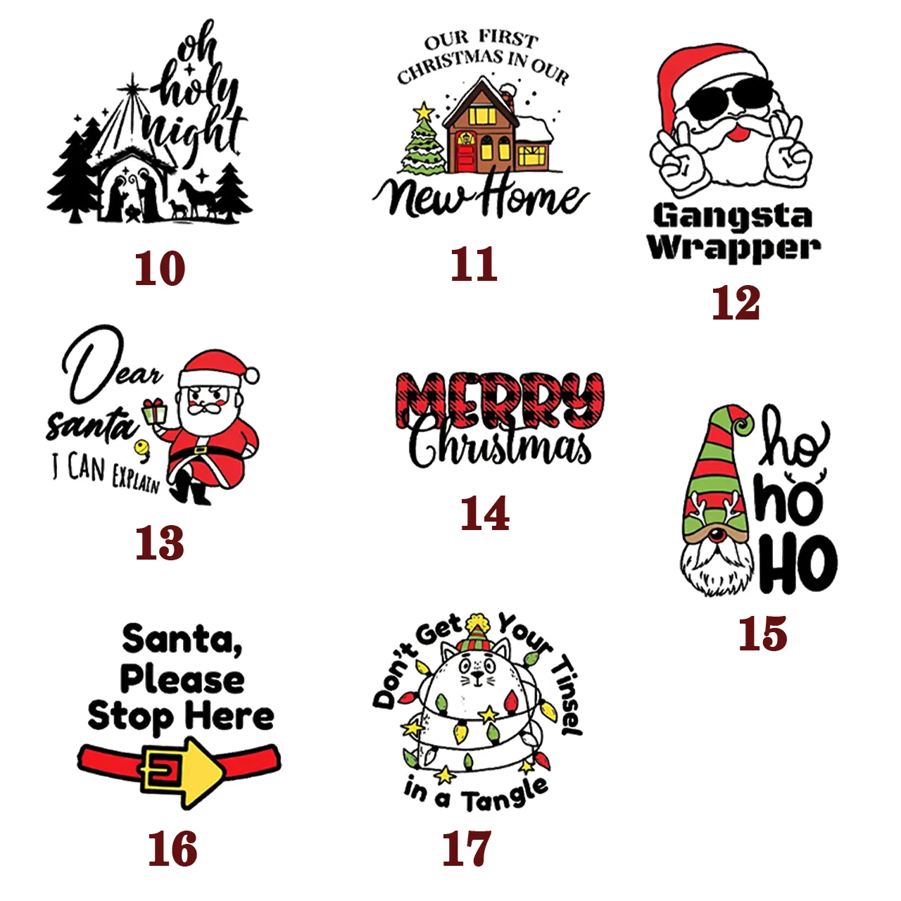 Personalized Joyful Holiday Christmas Family Matching T-Shirts