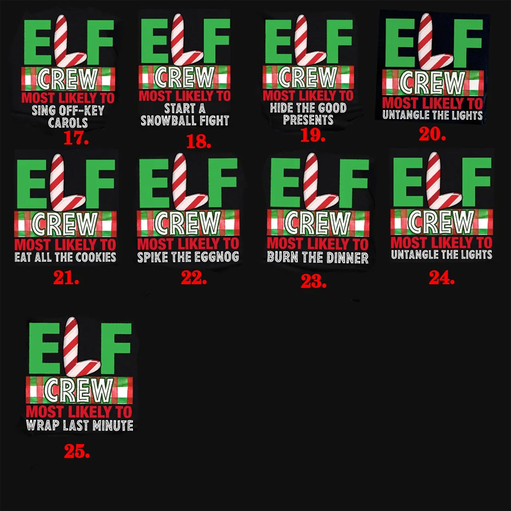 Personalized Elf Most Likely To Family Matching T-Shirts