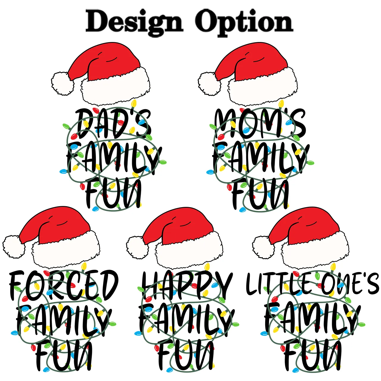 Personalized Forced Family Fun Christmas Matching T-Shirts