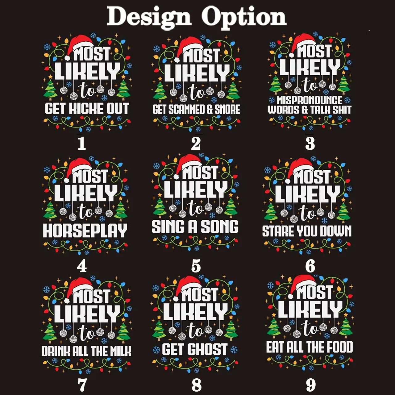 Personalized 27 Most Likely To Christmas Family Matching T-Shirts
