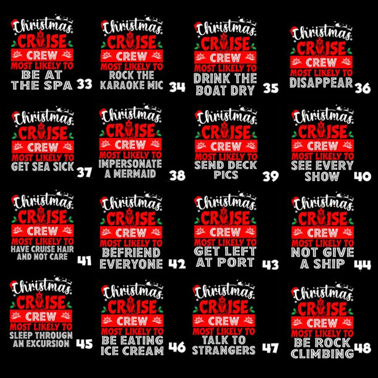 Personalized Christmas Cruise Crew Family Matching Pajamas