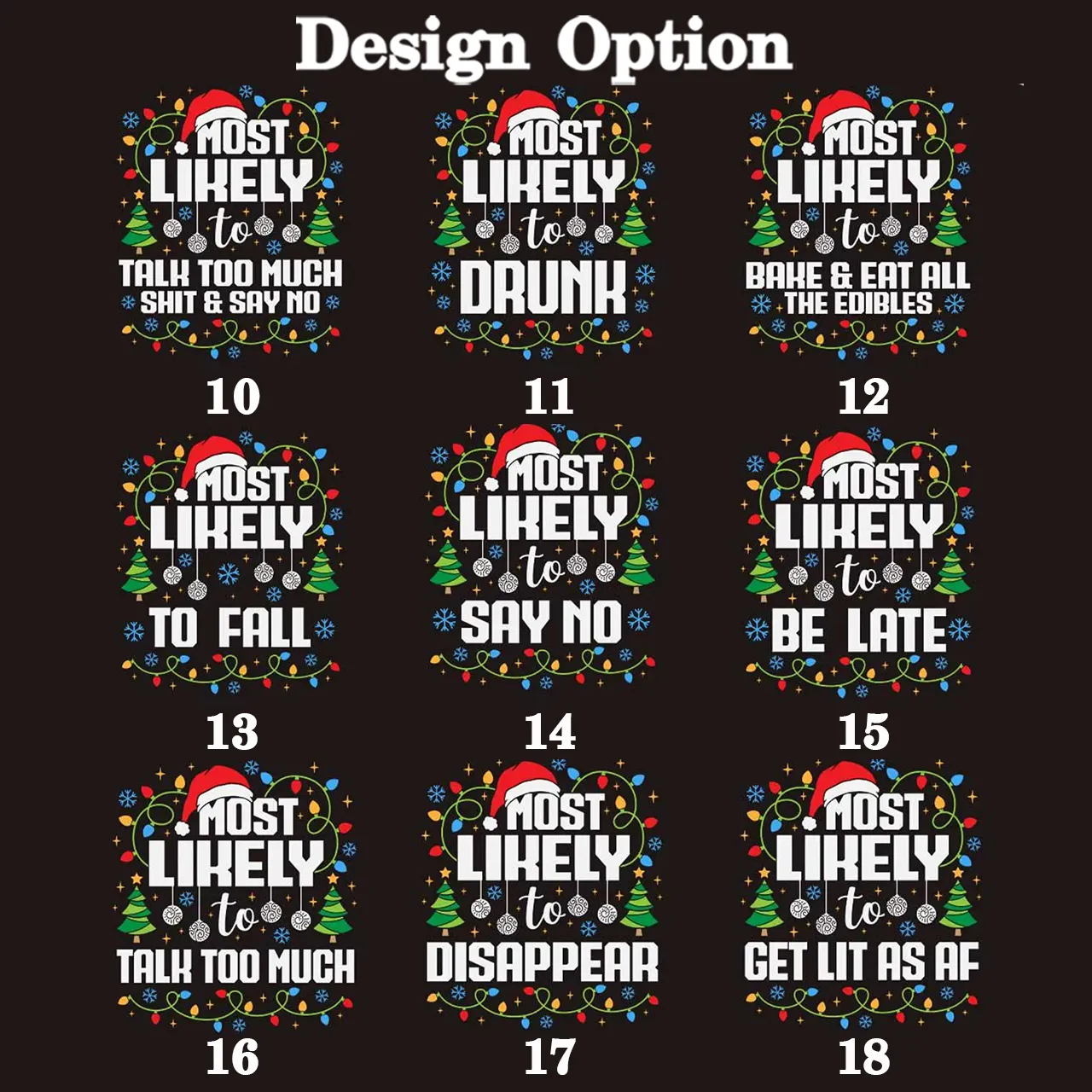 Personalized 27 Most Likely To Christmas Family Matching T-Shirts