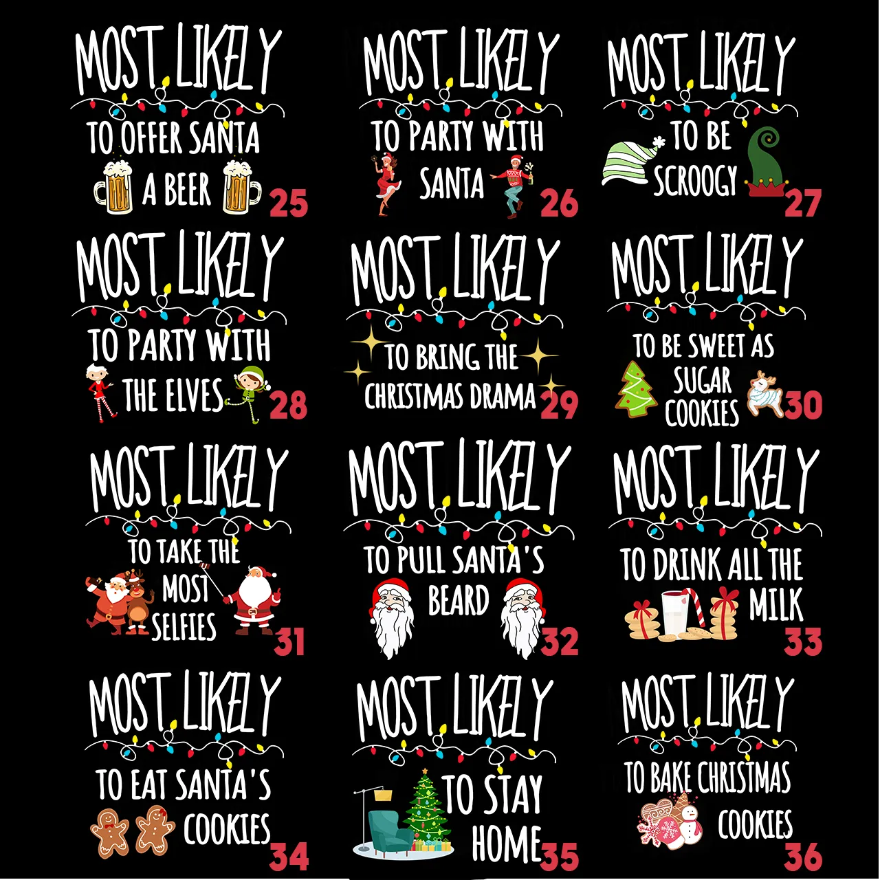 Emoticons Most Likely To Funny Christmas Pajamas For Family
