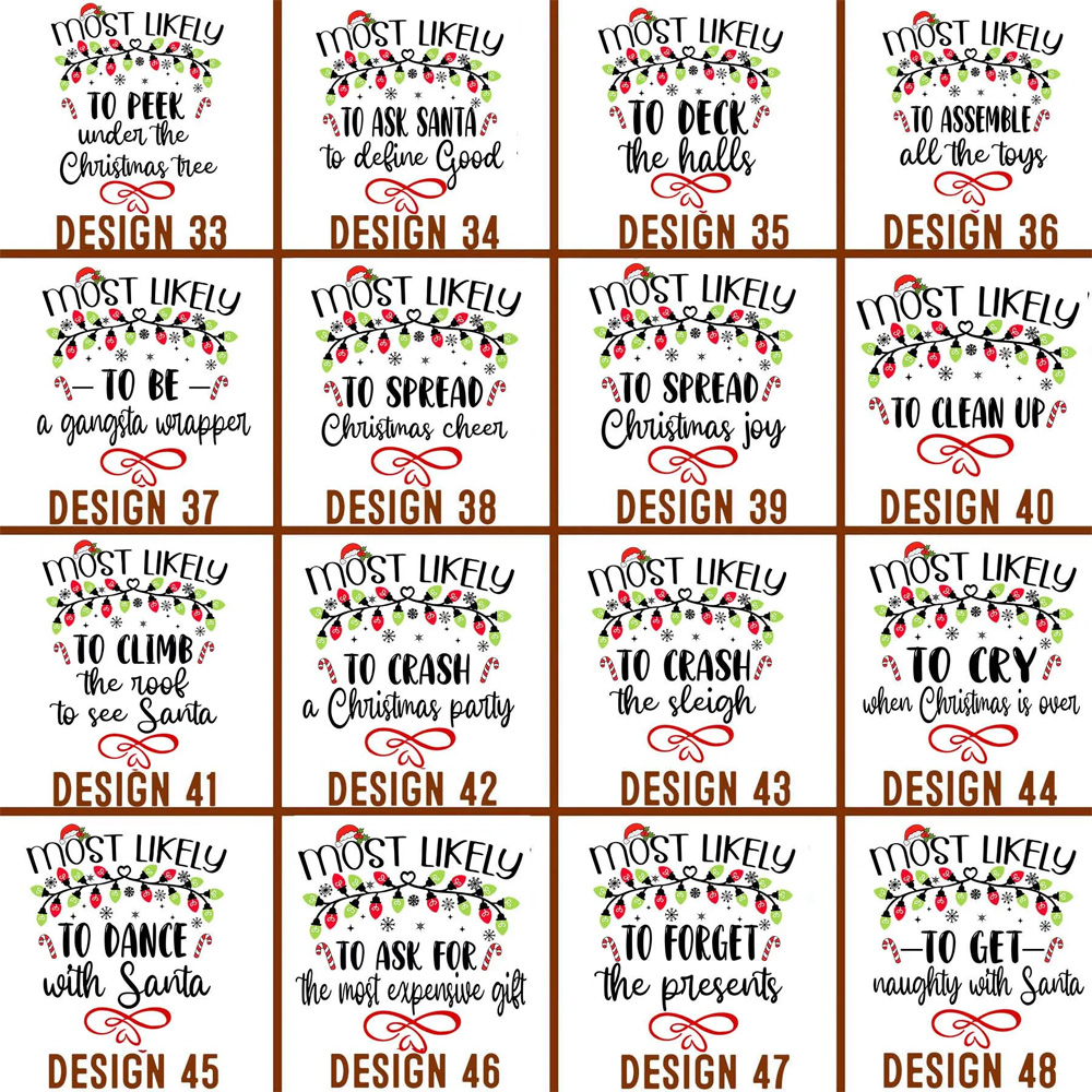 64 Quotes Most Likely And Custom Christmas Family Matching Pajamas