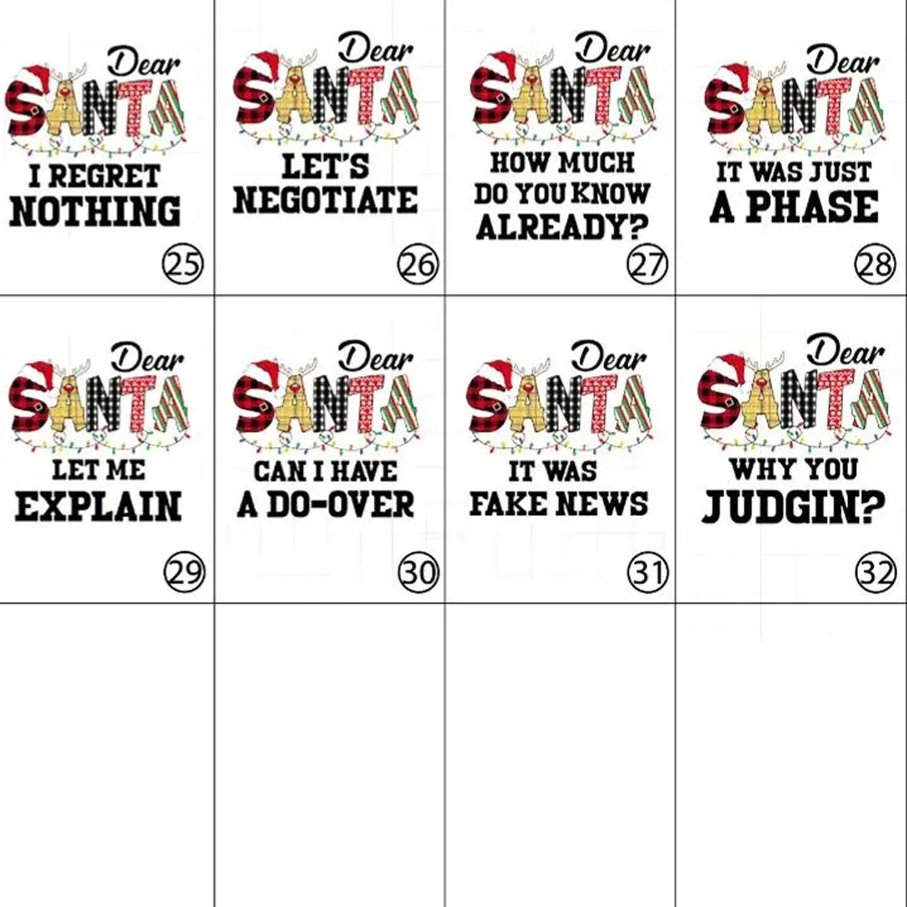 Dear Santa Spelling Design Christmas Family Matching Blue Pajamas