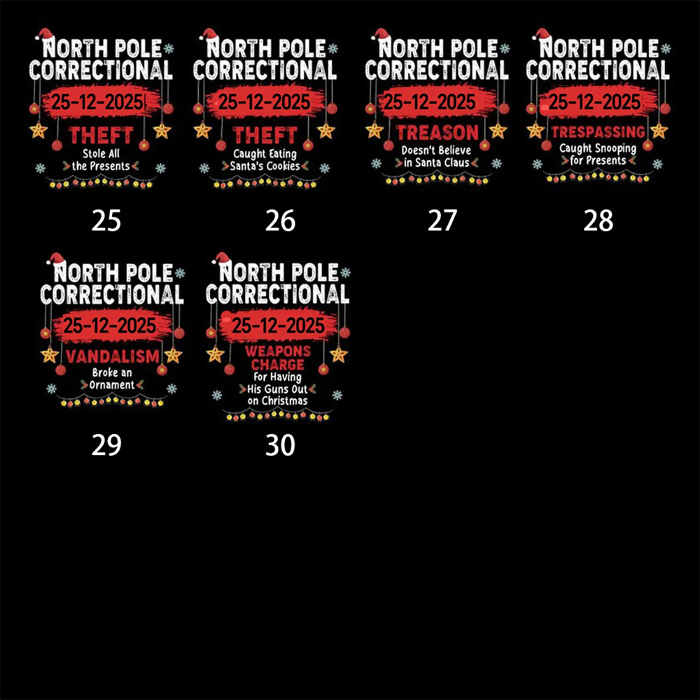 Personalized North Pole Correctional Matching T-Shirts