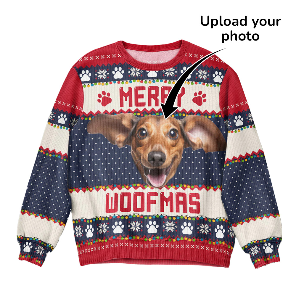 Personalized Pet Photo Christmas Ugly Sweater