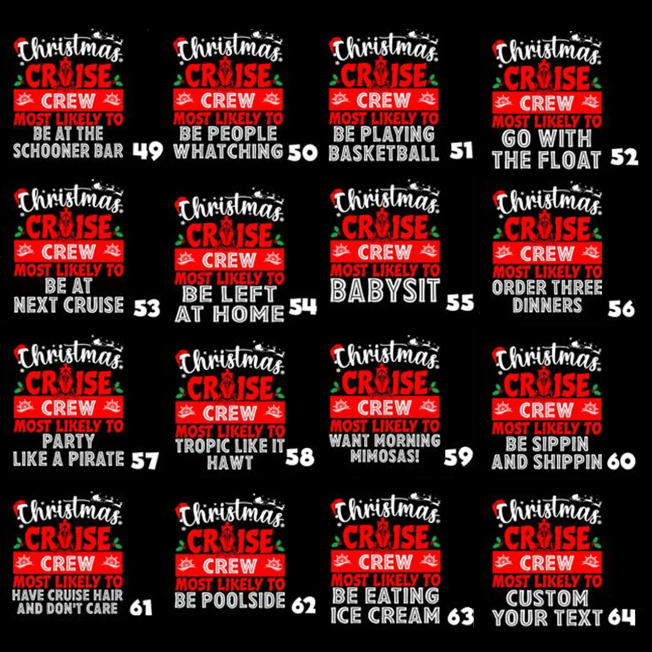 Personalized Christmas Cruise Crew Family Matching Pajamas