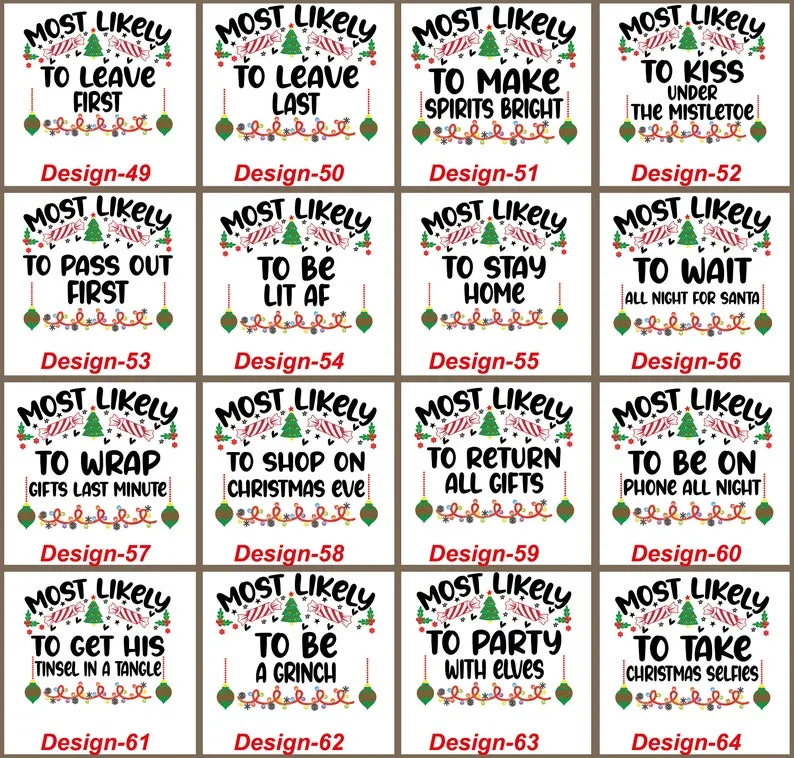 Personalized 72 Quotes Most Likely to Family Matching T-Shirts