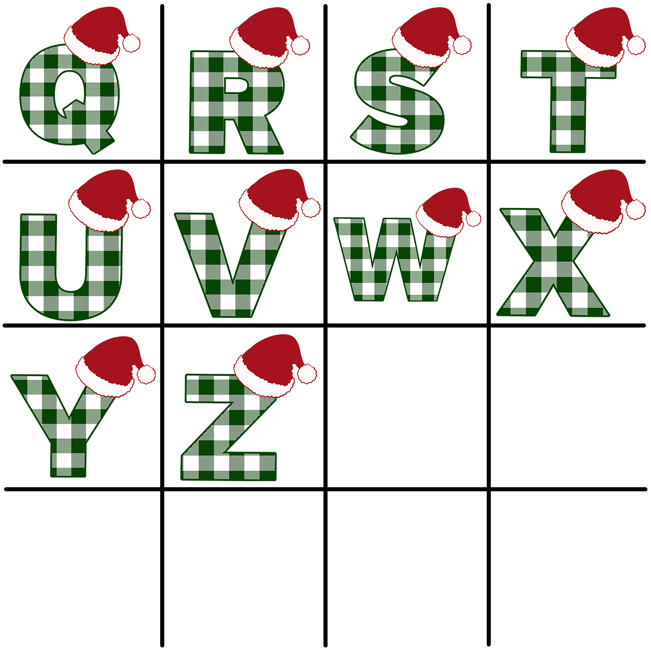 Personalized Monogrammed Plaid Christmas Family Shirts