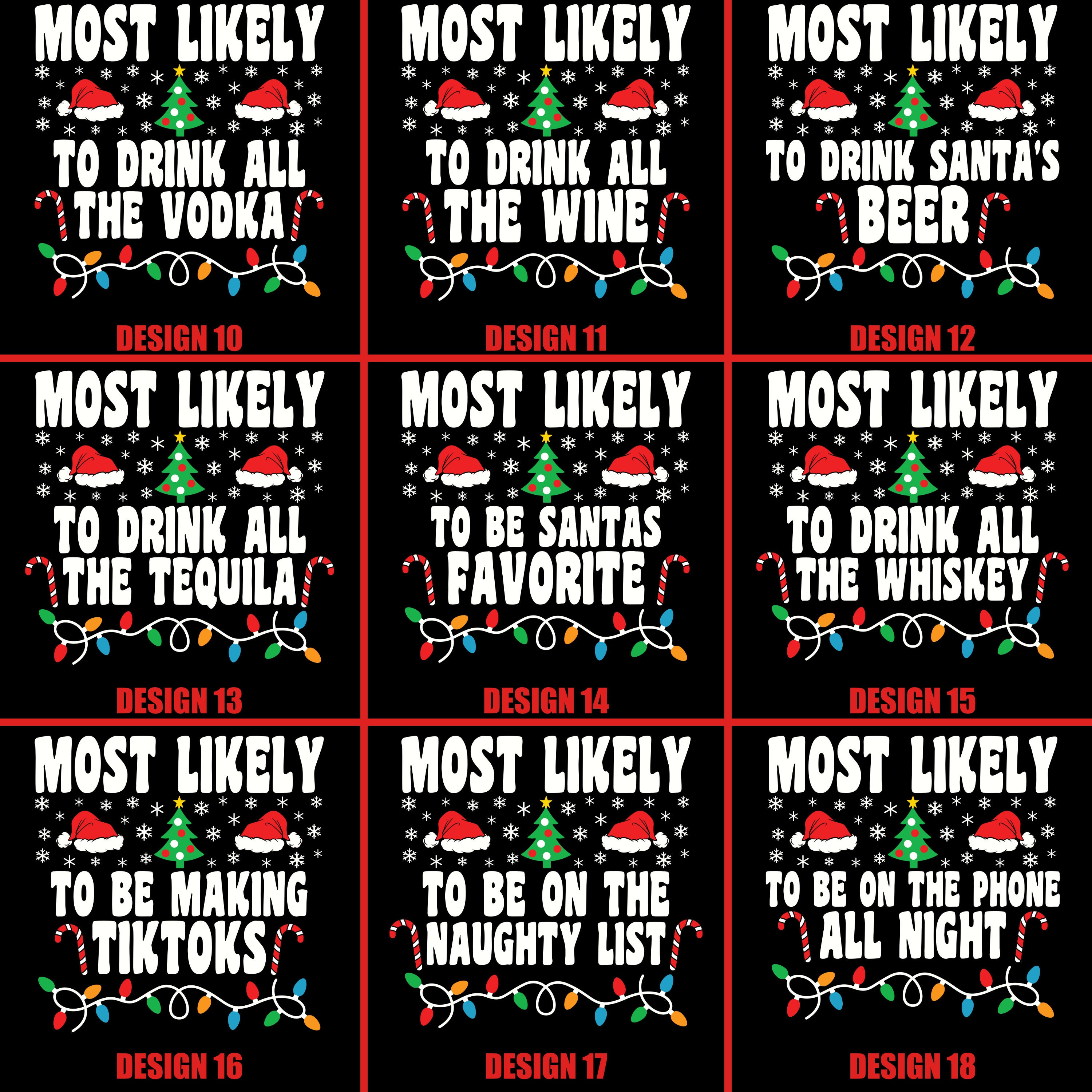 Most Likely To Light Tree Family Matching T-Shirts
