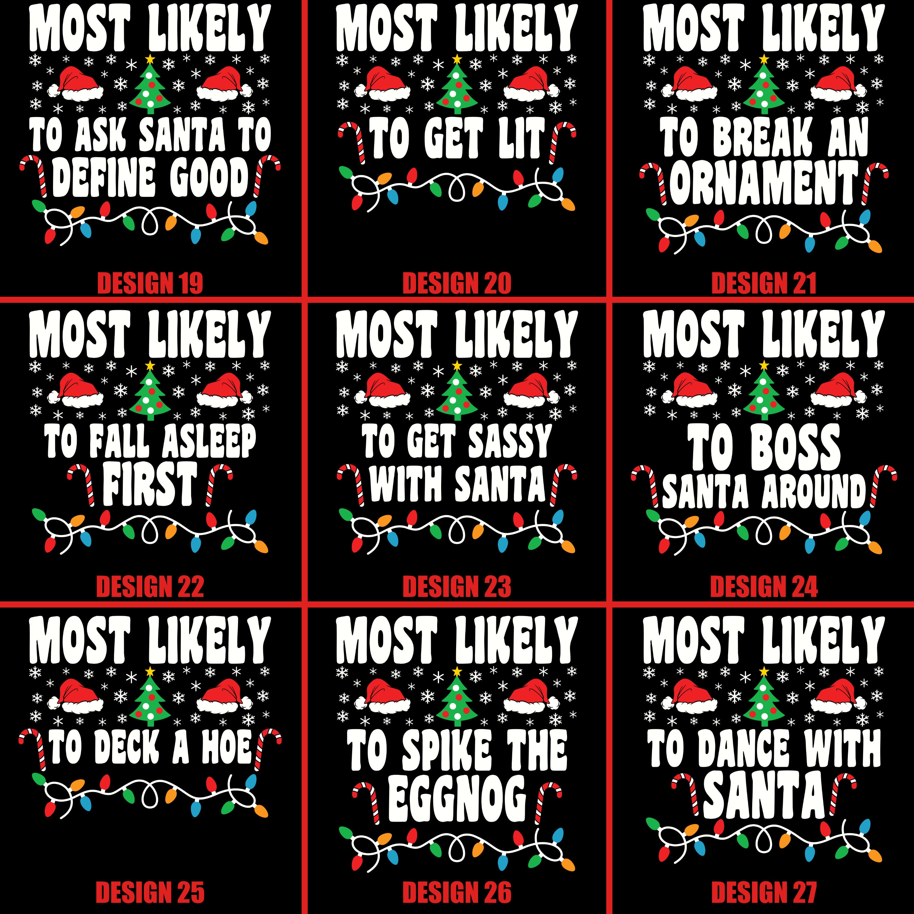 Most Likely To Light Tree Family Matching T-Shirts