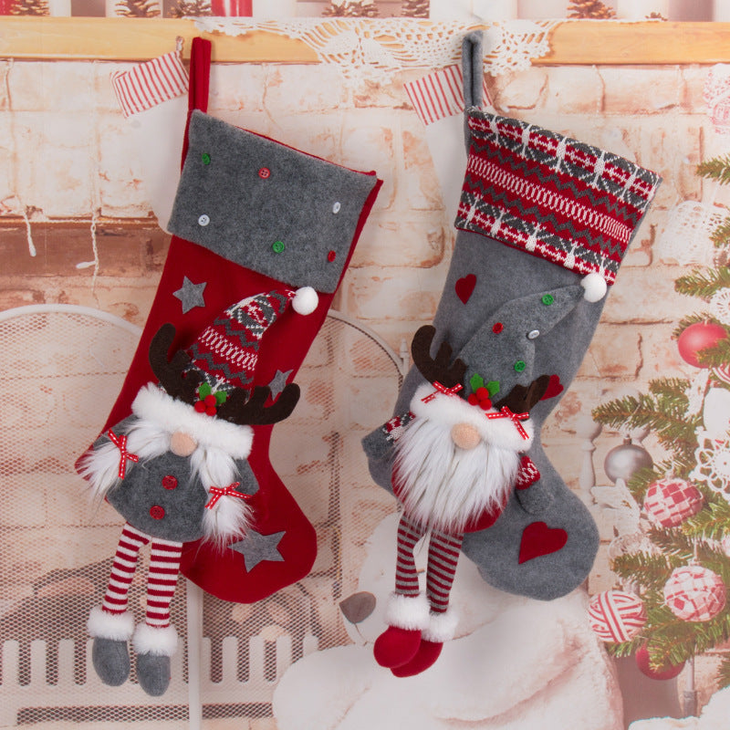 Faceless Old Man With Long Legs Christmas Stocking Gift Bag
