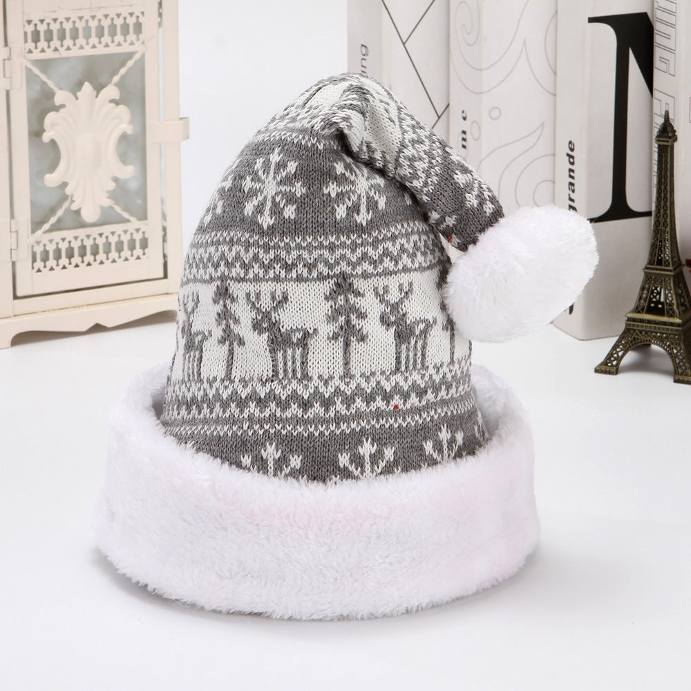 Knitted Thick Plush Christmas Hat