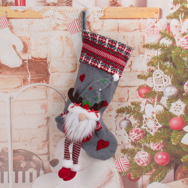 Faceless Old Man With Long Legs Christmas Stocking Gift Bag
