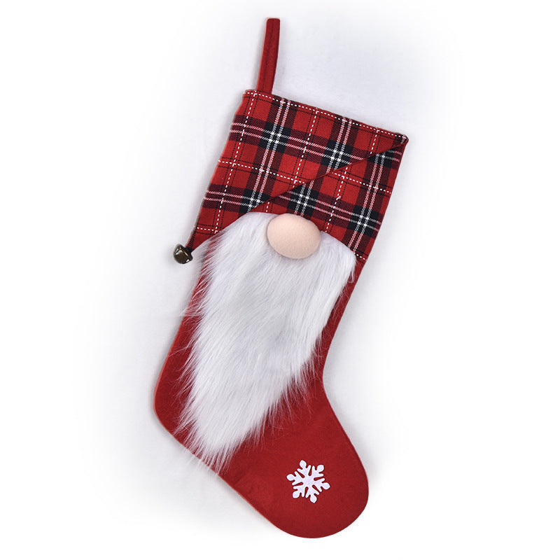 Rudolph Christmas Stocking Decorated Gift Bag