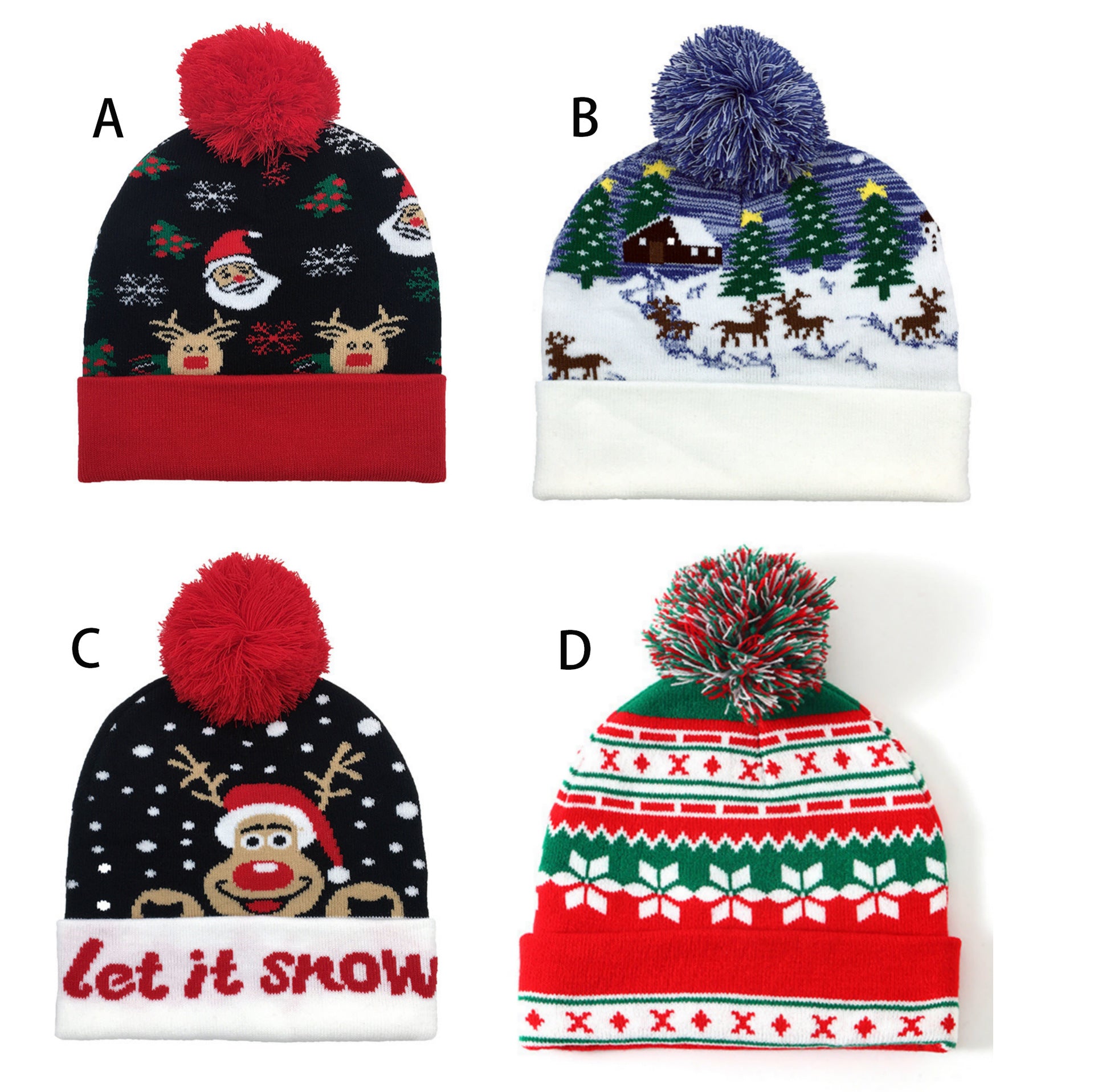 Christmas Wool Knitted Hat