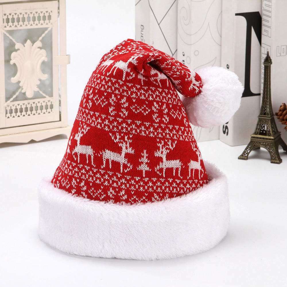 Knitted Thick Plush Christmas Hat