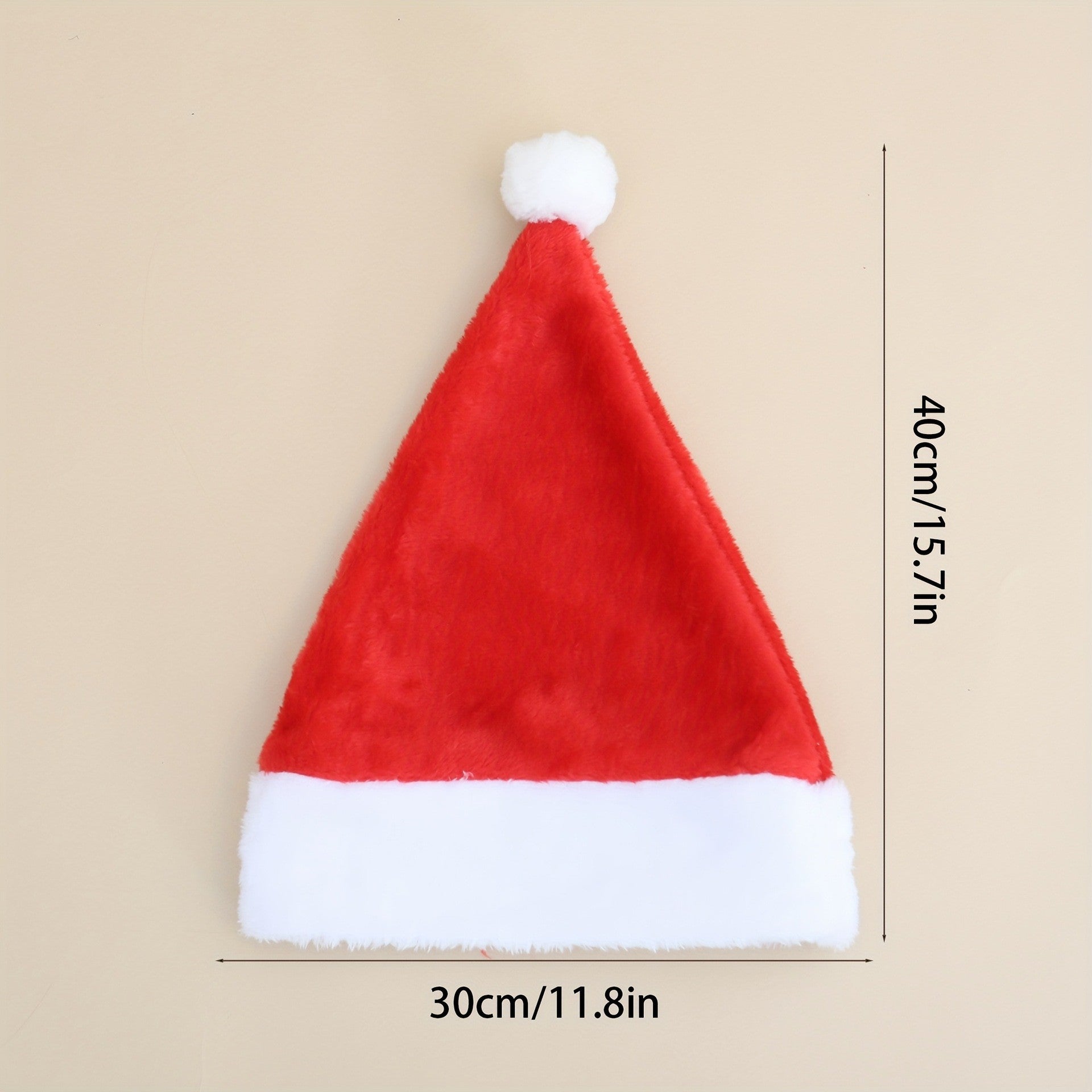 Classic Red Plush Christmas Hat