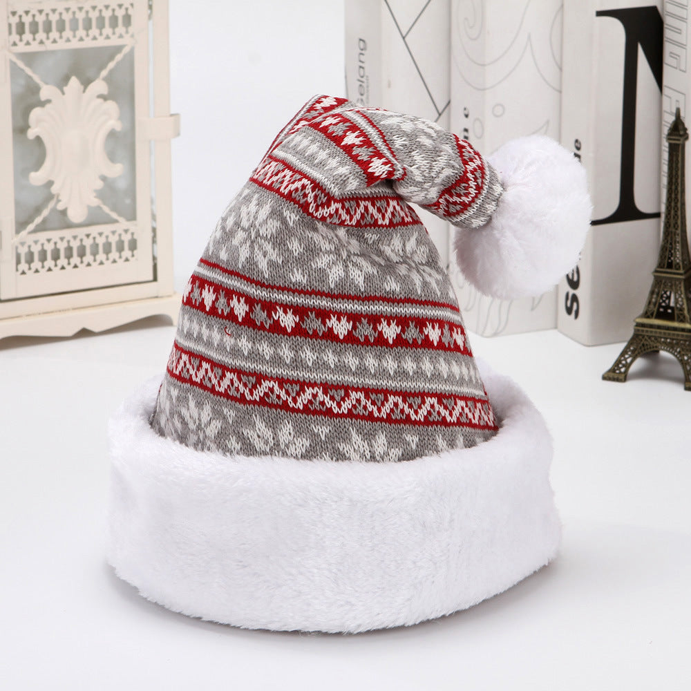 Knitted Thick Plush Christmas Hat