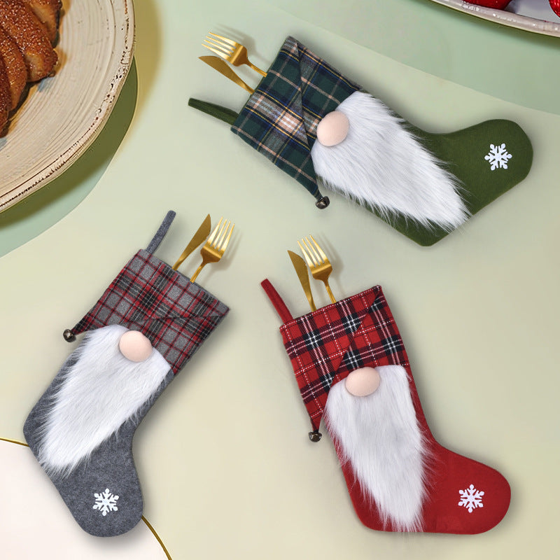 Rudolph Christmas Stocking Decorated Gift Bag