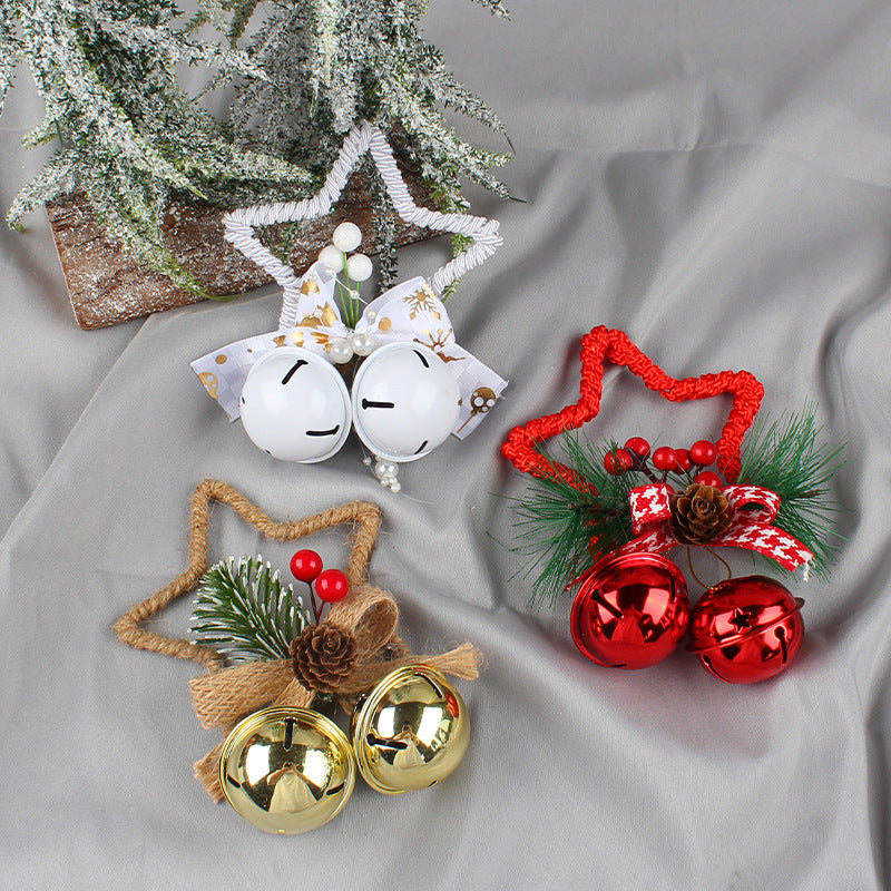 Christmas Five-pointed Star Bell Decoration Ornaments