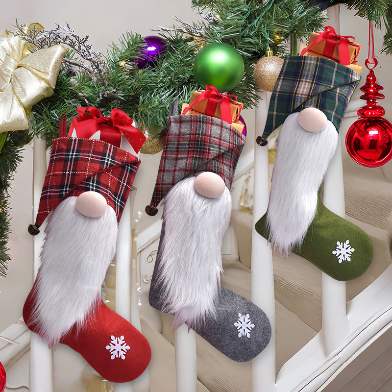 Rudolph Christmas Stocking Decorated Gift Bag