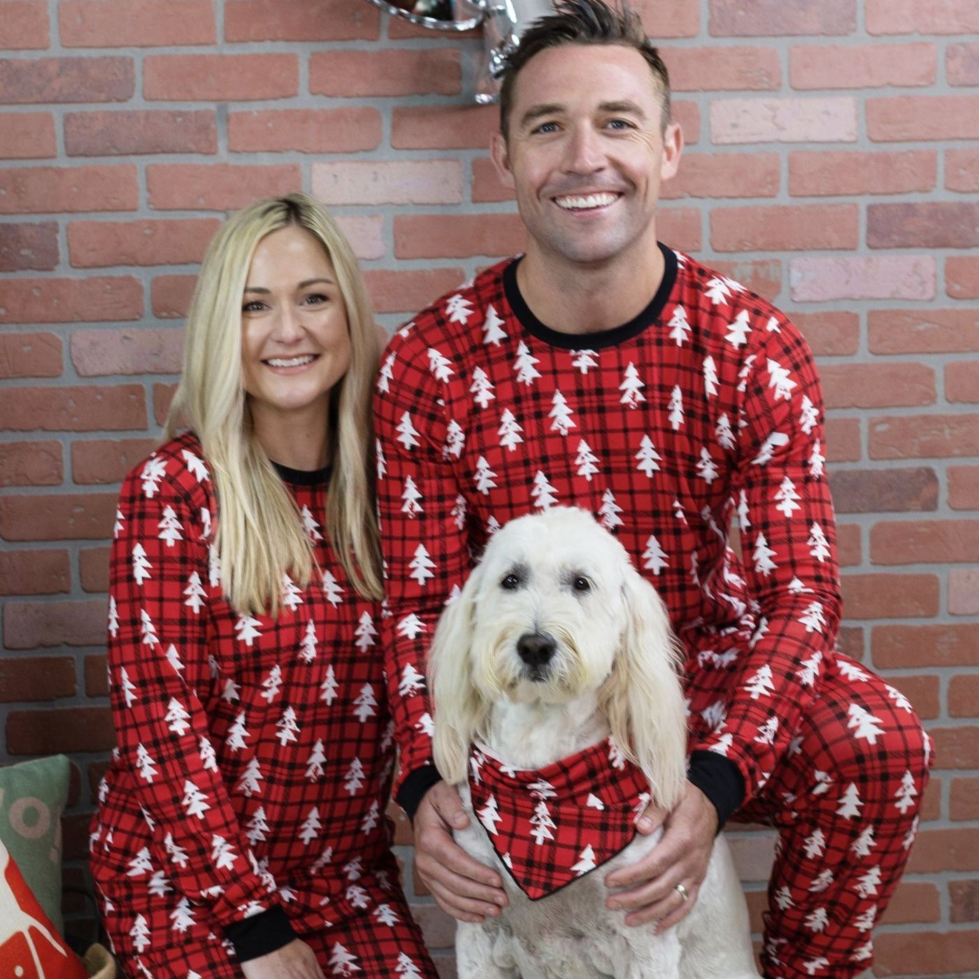 Red Christmas Tree Matching Family Pajama Set