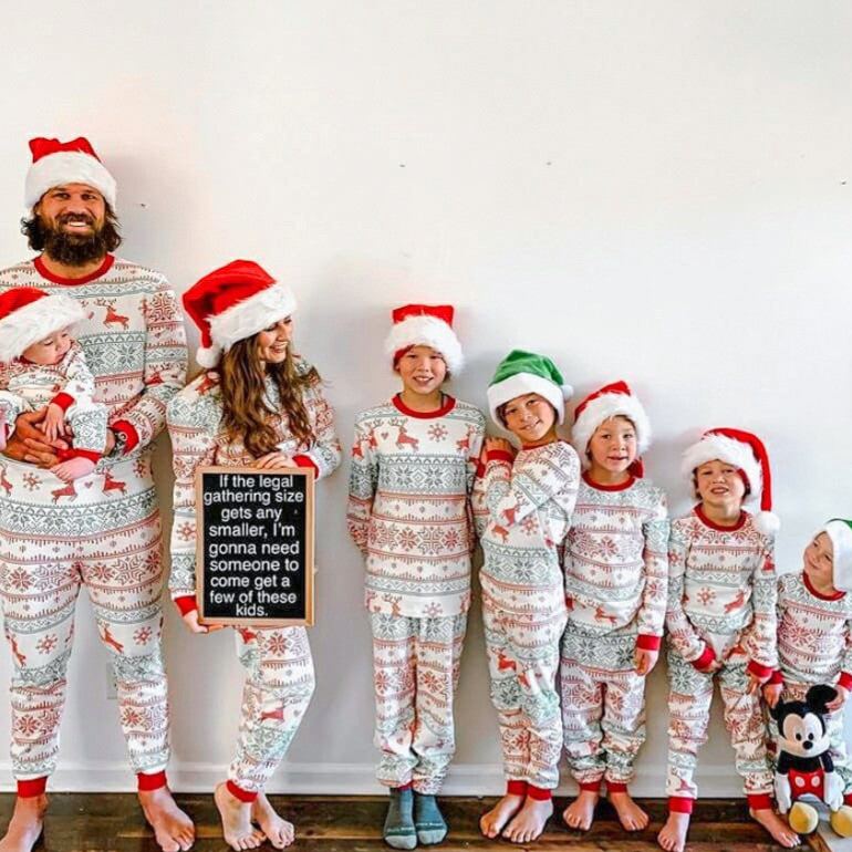 Matching Family Christmas Pajamas – Deer Print Set