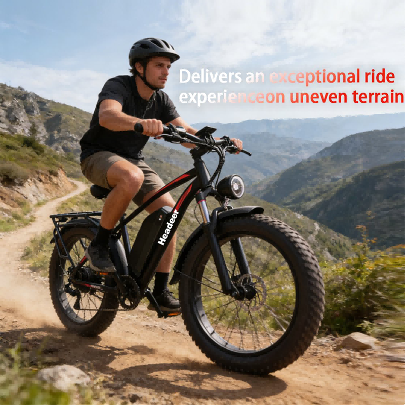 Headeer BD2640 Electric Bike for Adults 750W, 48V 21.6Ah Removable Battery ,45Km/h Max Speed,26" x 4.0" Fat Tire