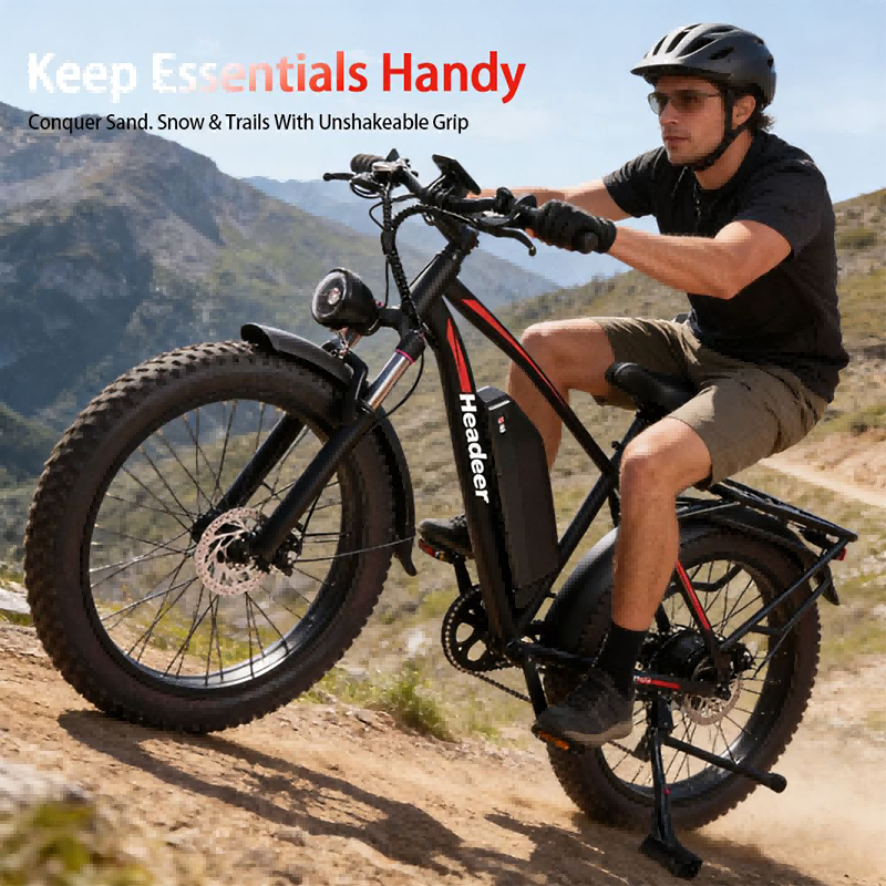Headeer BD2640 Electric Bike for Adults 750W, 48V 21.6Ah Removable Battery ,45Km/h Max Speed,26" x 4.0" Fat Tire