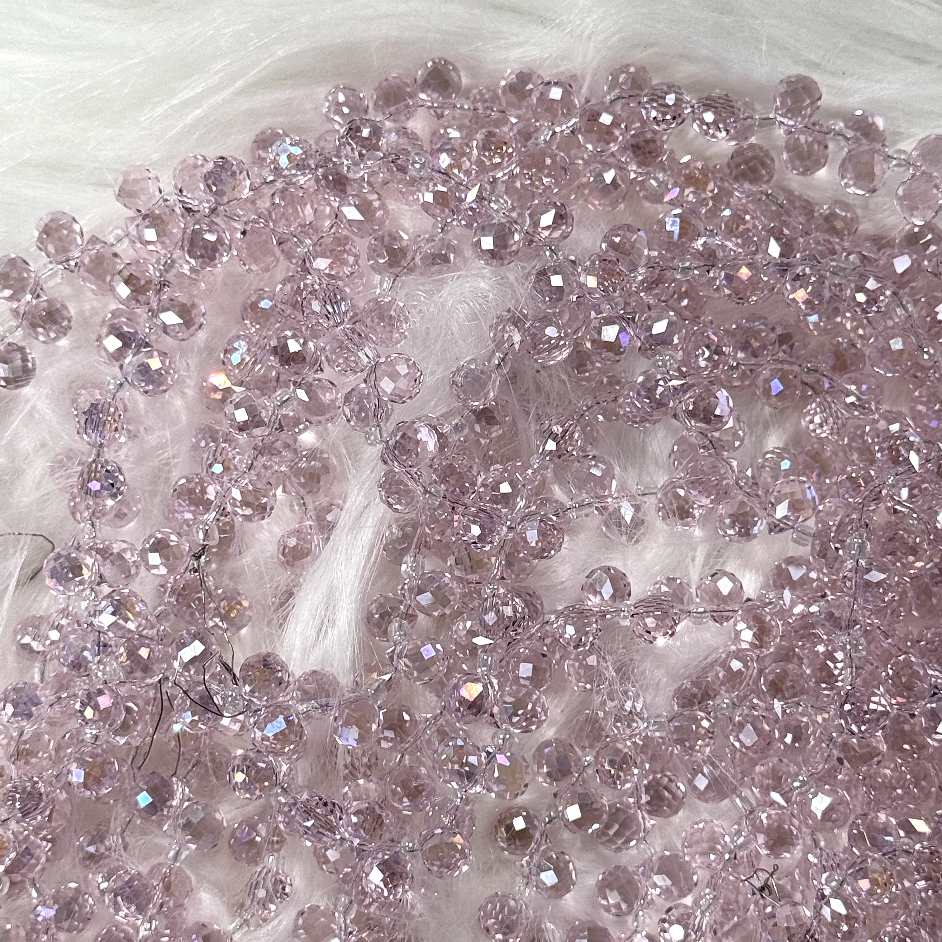 5mm pink glass round bead