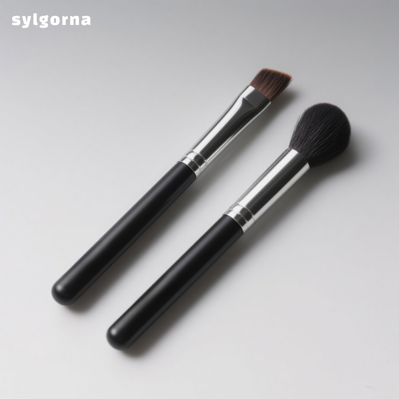 Eyeshadow brush set (round head and flat head)