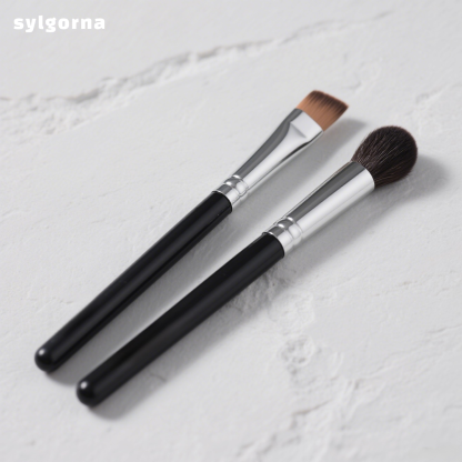 Eyeshadow brush set (round head and flat head)