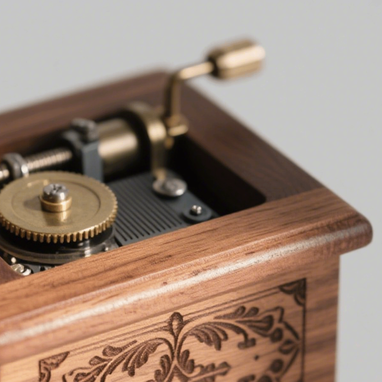 Handgefertigte Mechanische Spieluhr aus Walnussholz（2 Packungen）