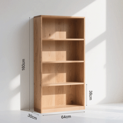 FSC-zertifiziertes Bücherregal aus Massivholz