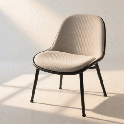 Ergonomischer Esstisch und Stühle für das Wohnzimmer (4 Stück)