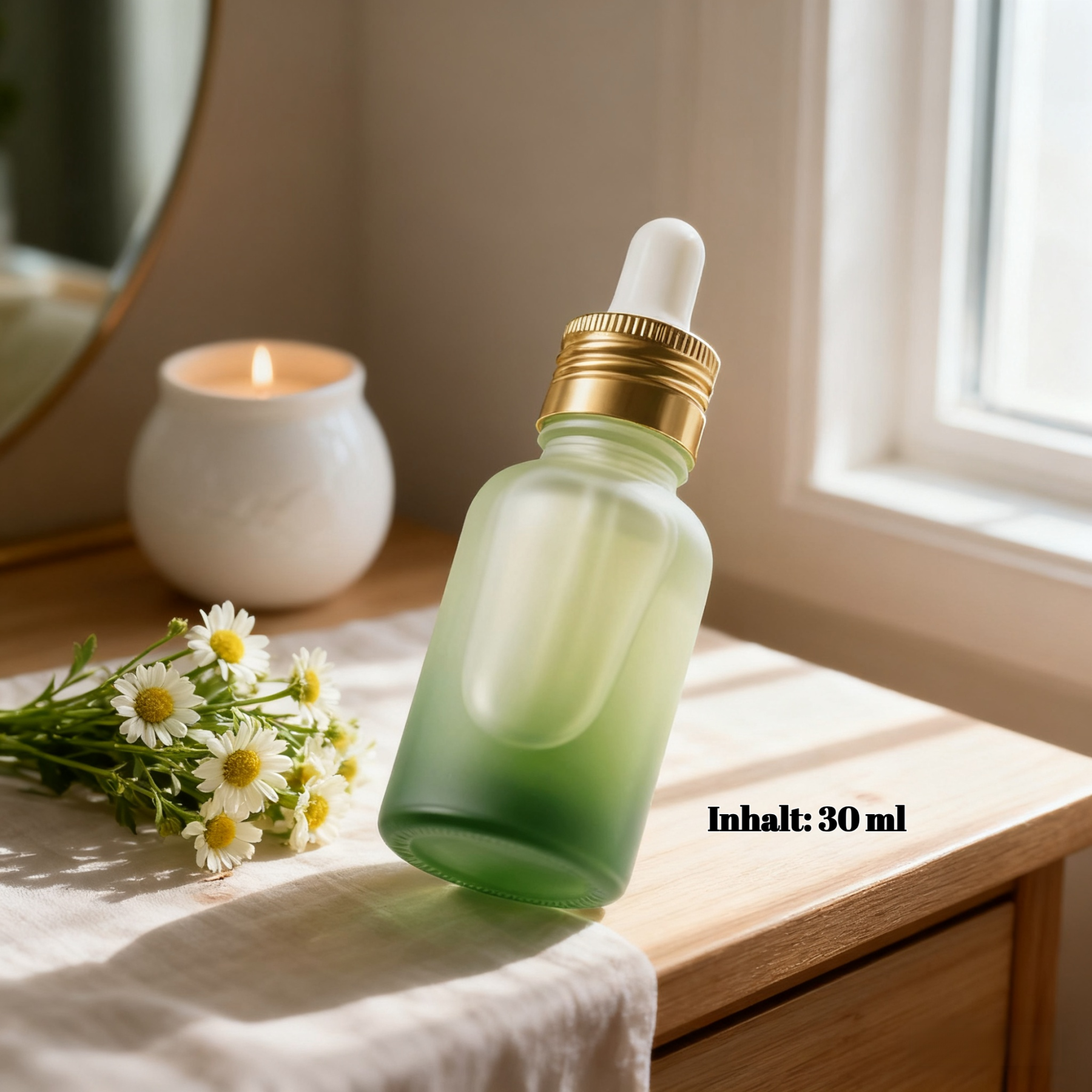 Feuchtigkeitsspendendes ätherisches Öl der Kamillepflanze