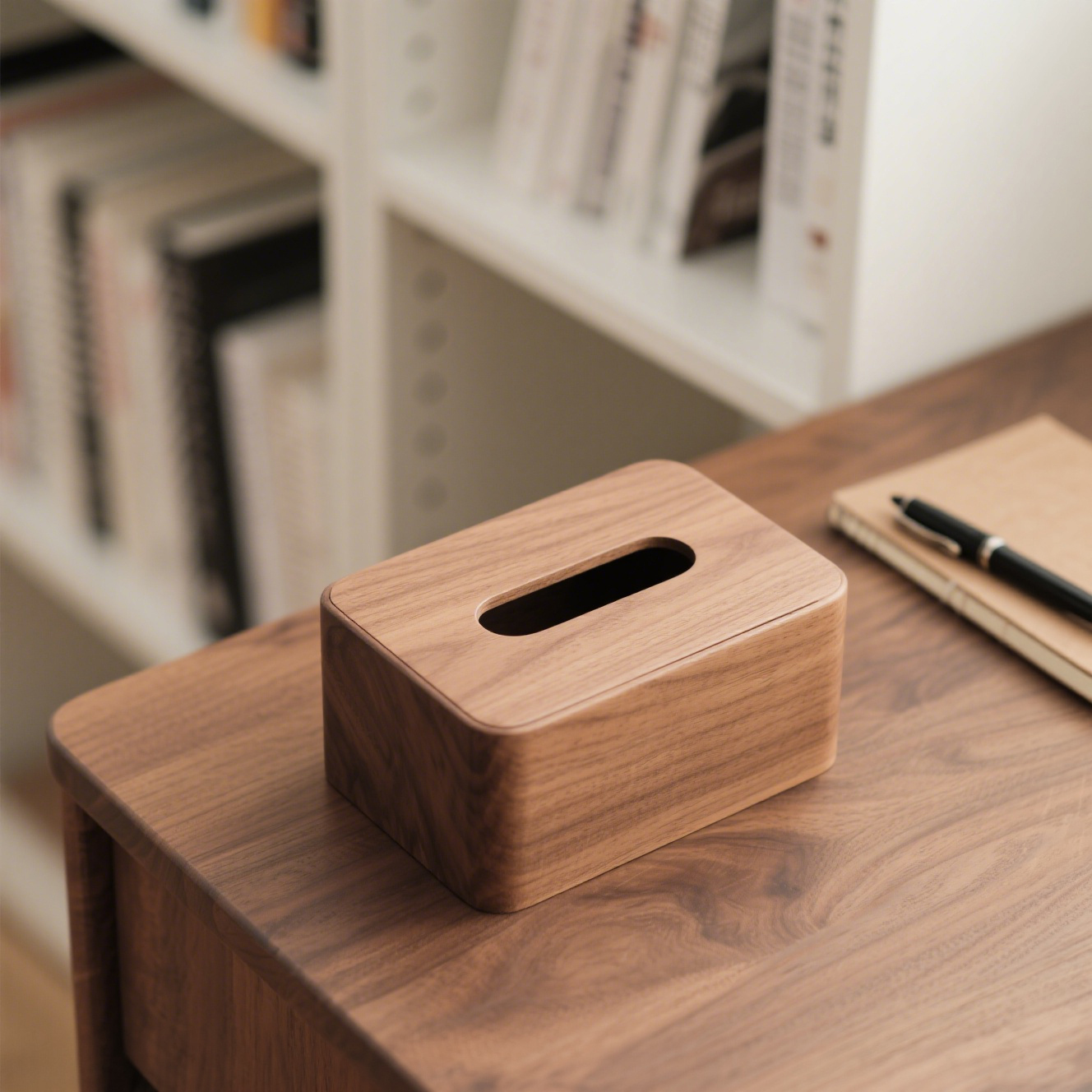 Taschentuchbox aus natürlichem Massivholz